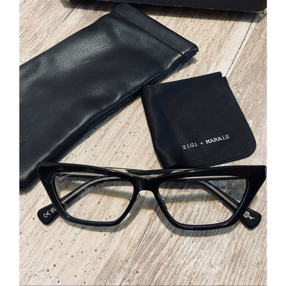 Zigi + Marais Modern Marilyn The Retro Edit Blue Light Blocking Black Eye Glasse